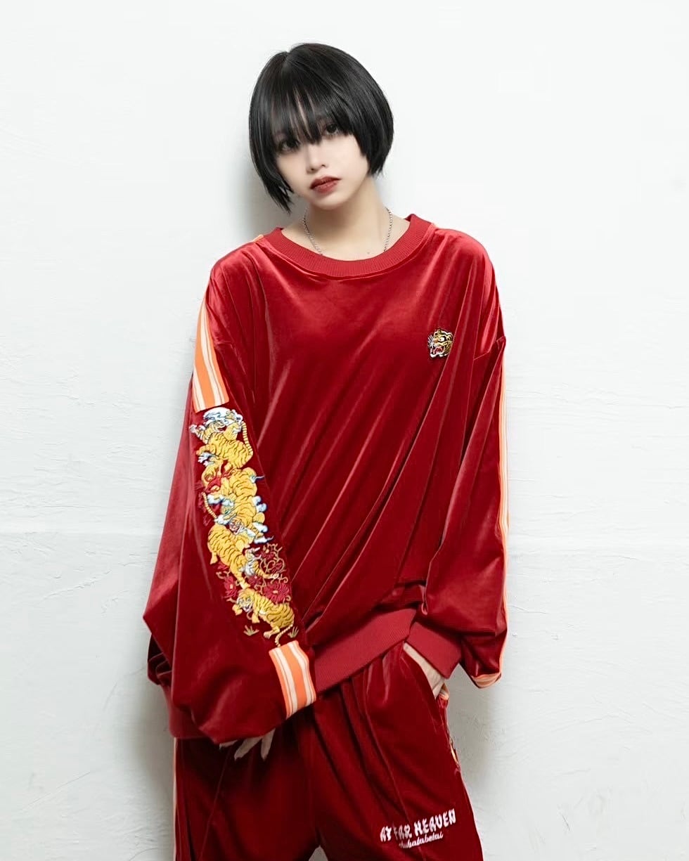 Tiger track sweat/red | チュウカタベタイ