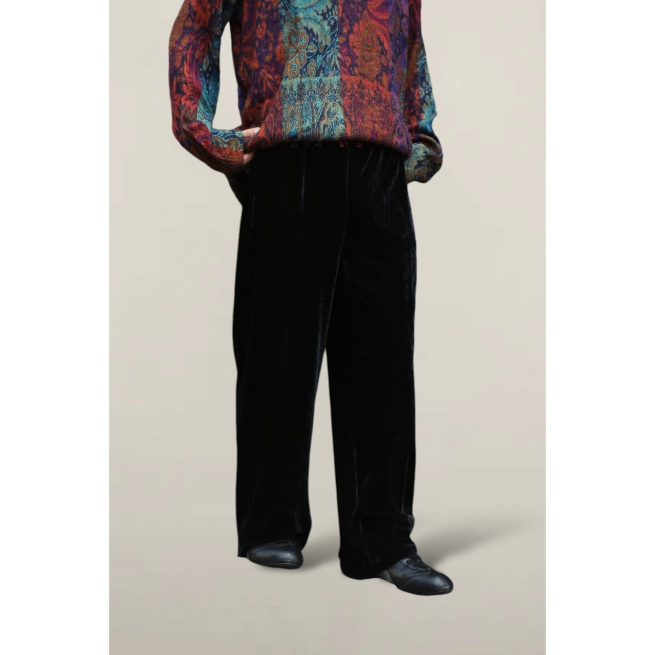 OTSU】wide straight velour easy pants -11559- | cv