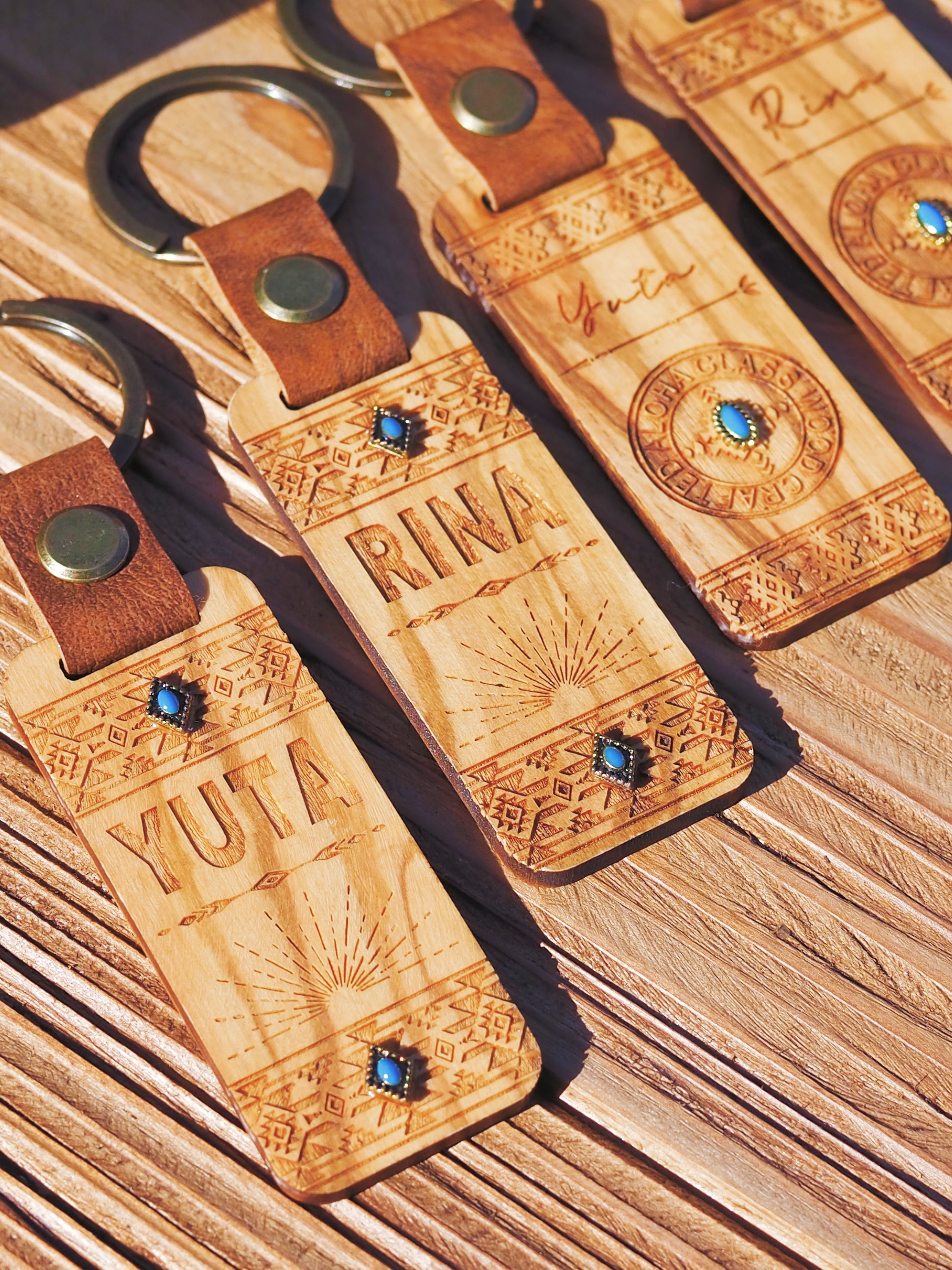 Wood key holder(native&sun) | ALOHA GLASS