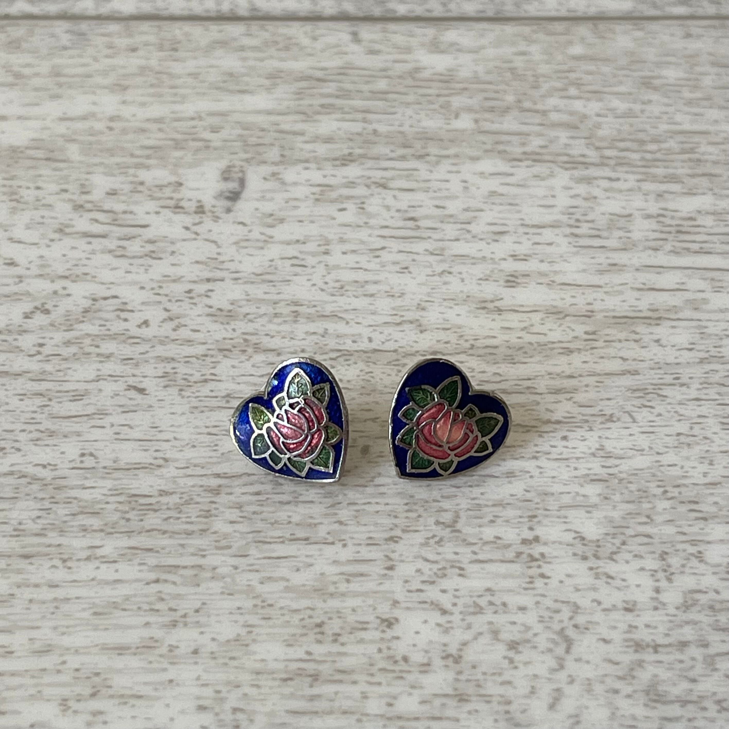 1990s Oriental Heart Earrings AD35