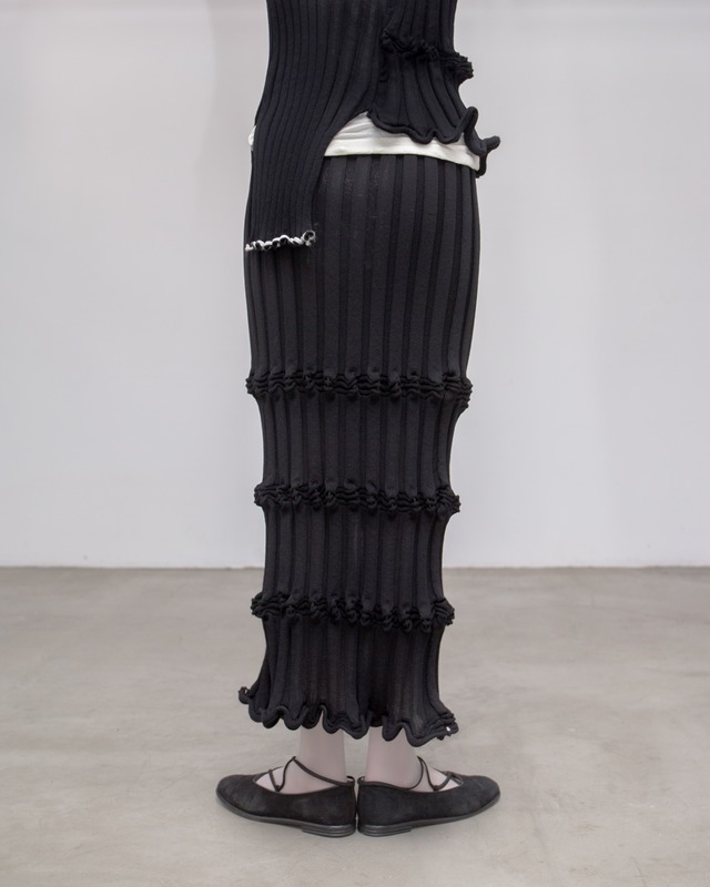 OPEN SESAME CLUB - flow skirt "Black"