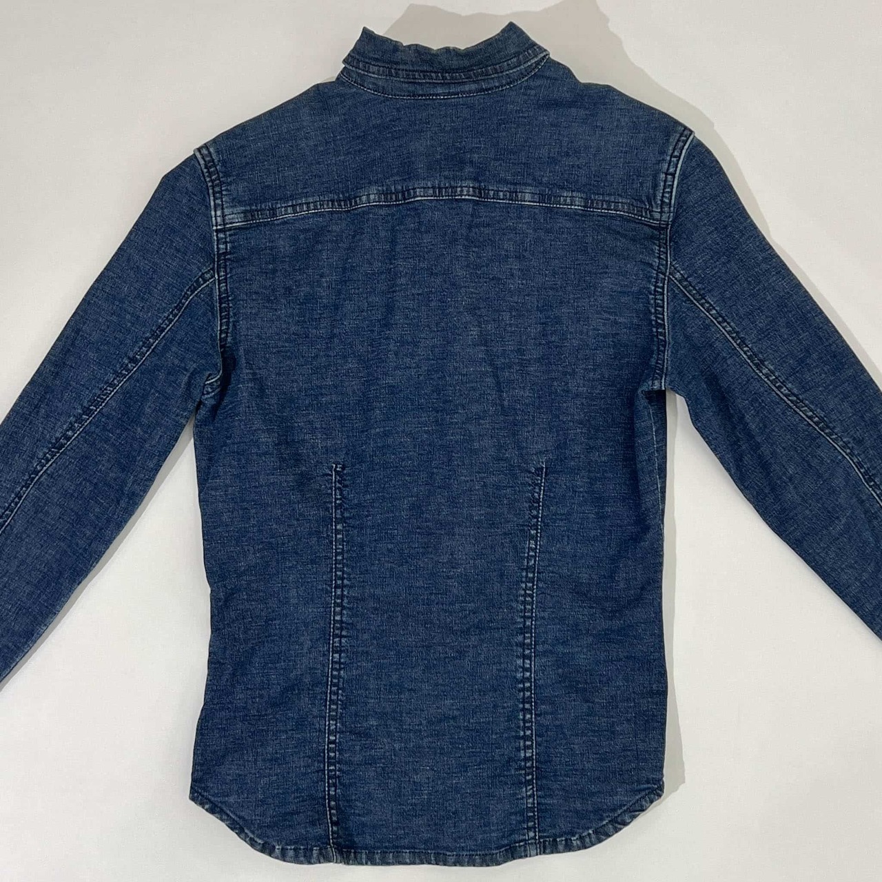 90s Calvin klein Jeans カルバンクラインジーンズ 長袖 デニムシャツ S/インディゴ レディース ビンテージ