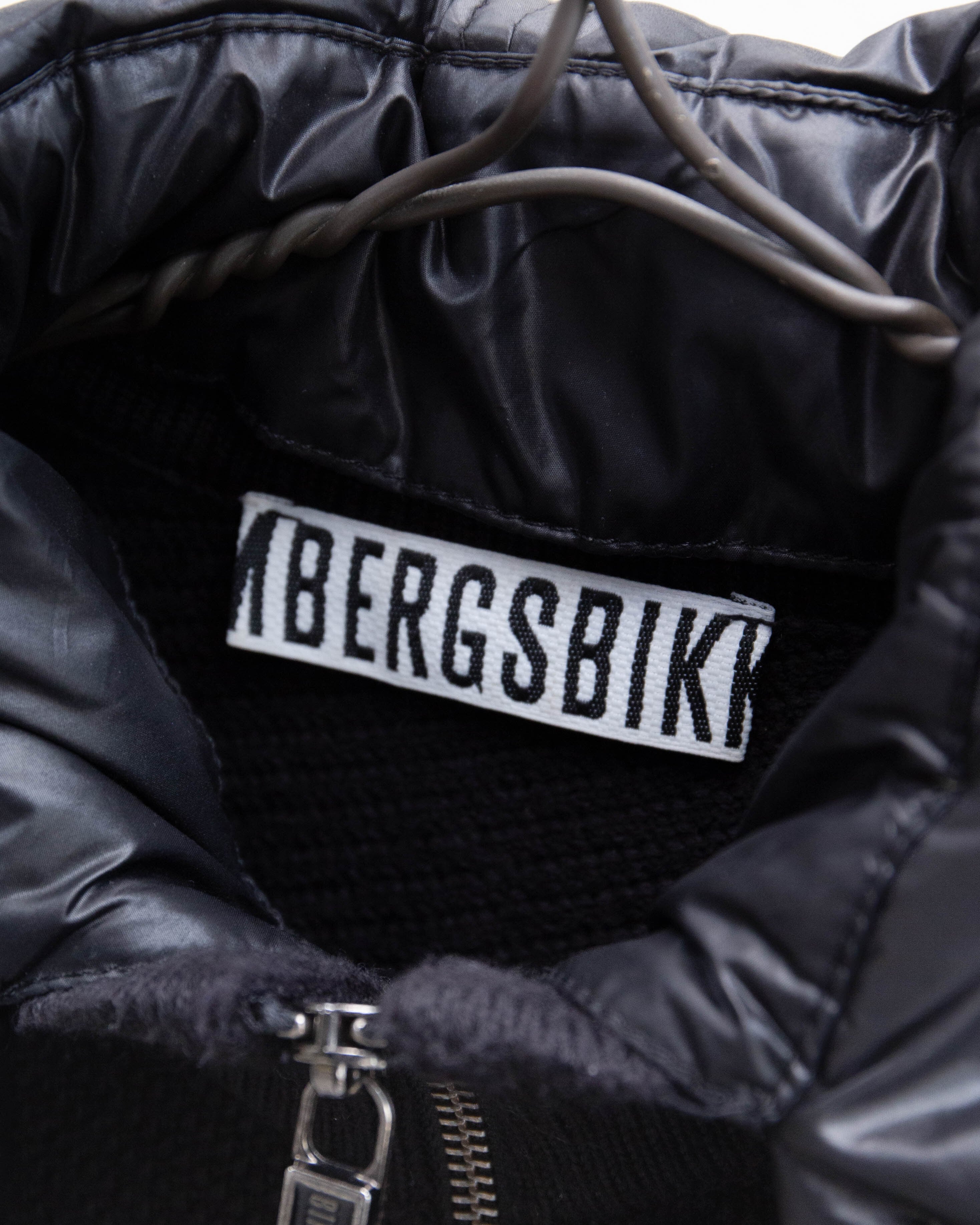 2000s DIRK BIKKEMBERGS - half-zip knit jumper w/detachable nylon