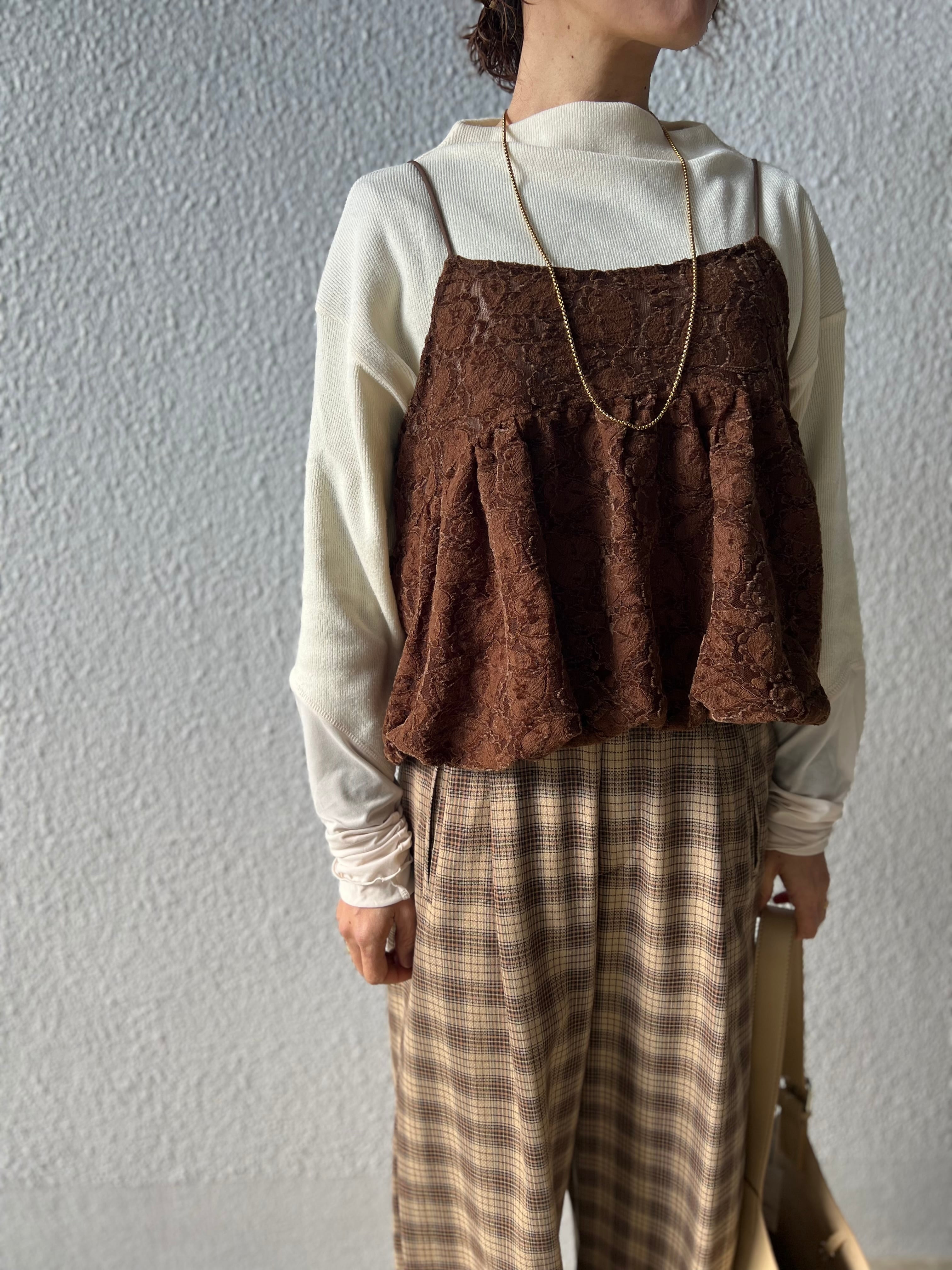 【SELECT】セットアップ可レースバルーンキャミ 21-0206