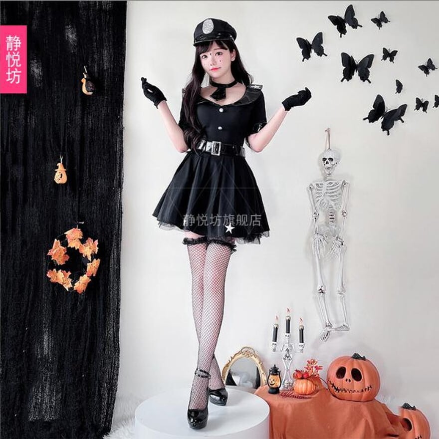 コスプレ ブランド 静悦坊 5点セット ポリス 婦警さん ハロウィン 仮装