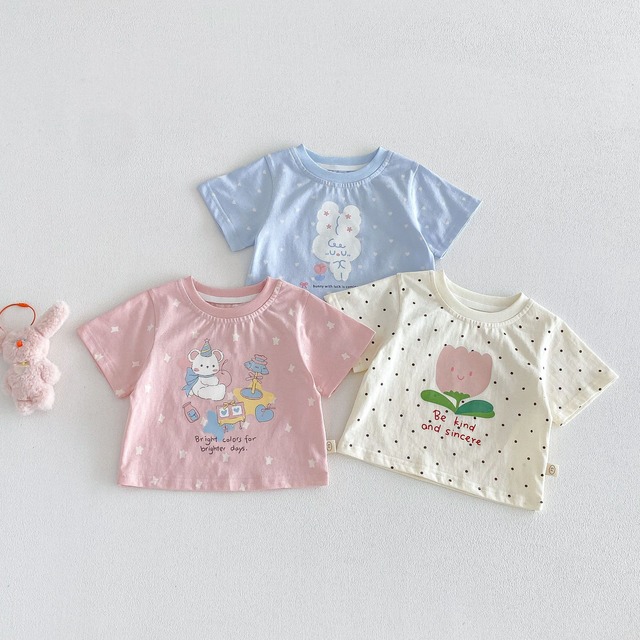 【BABY&KID】夏新作　可愛いドットＴシャツ