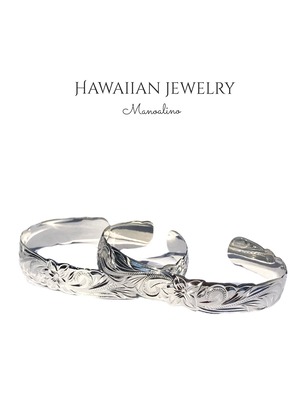 "手彫り"Silver925 10mm bangle Hawaiian jewelry(ハワイアンジュエリー シルバー925 10mmバングル)