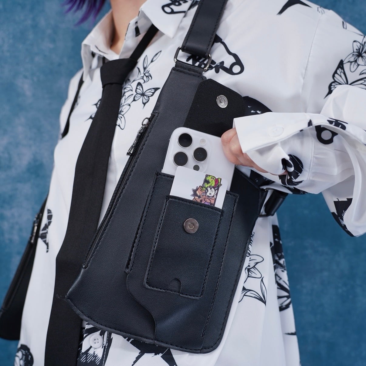 MULTI POCKET BLACK HARNESS | NIER CLOTHING
