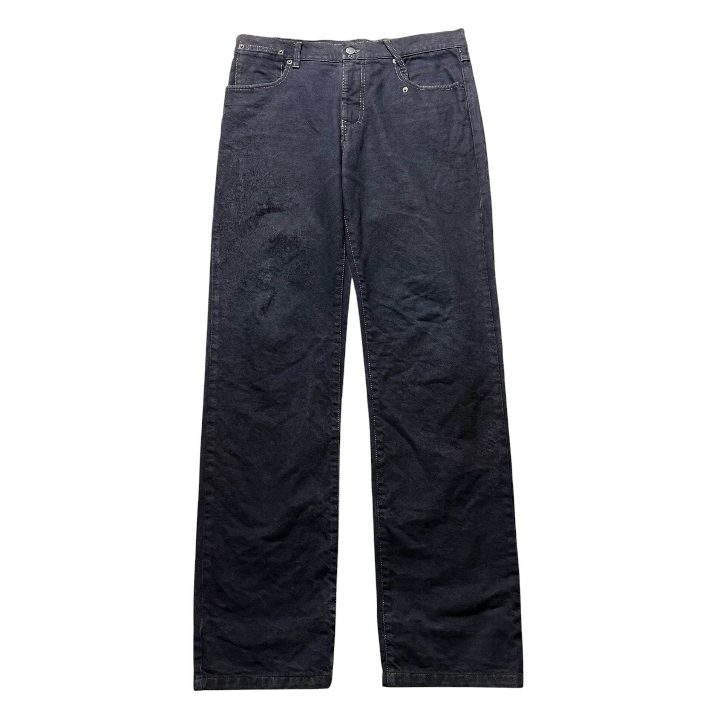 Hussein Chalayan デザインパンツ　38 イタリア製 ブラック archive HUSSEIN CHALAYAN black denim pants | NOIR ONLINE