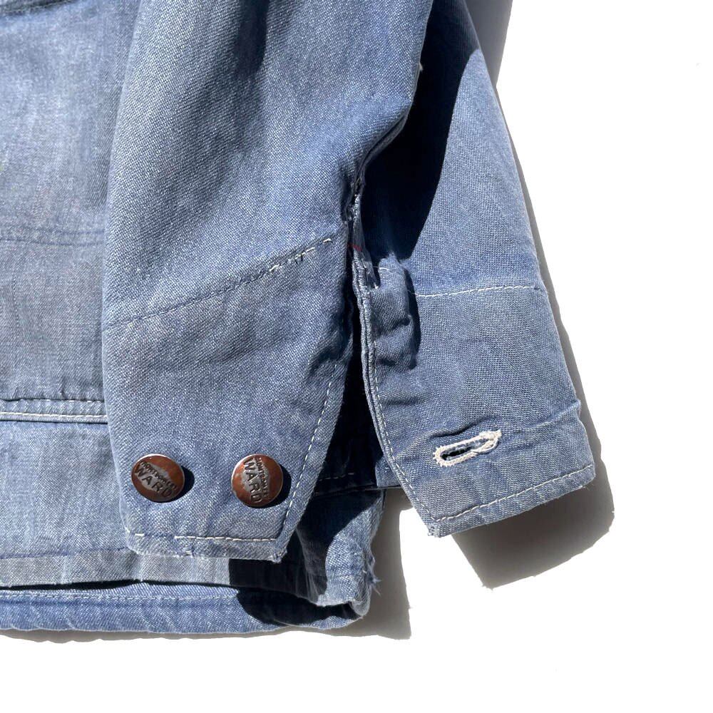 Montgomery Ward] Vintage High Aging Coverall Denim Jacket [1970s