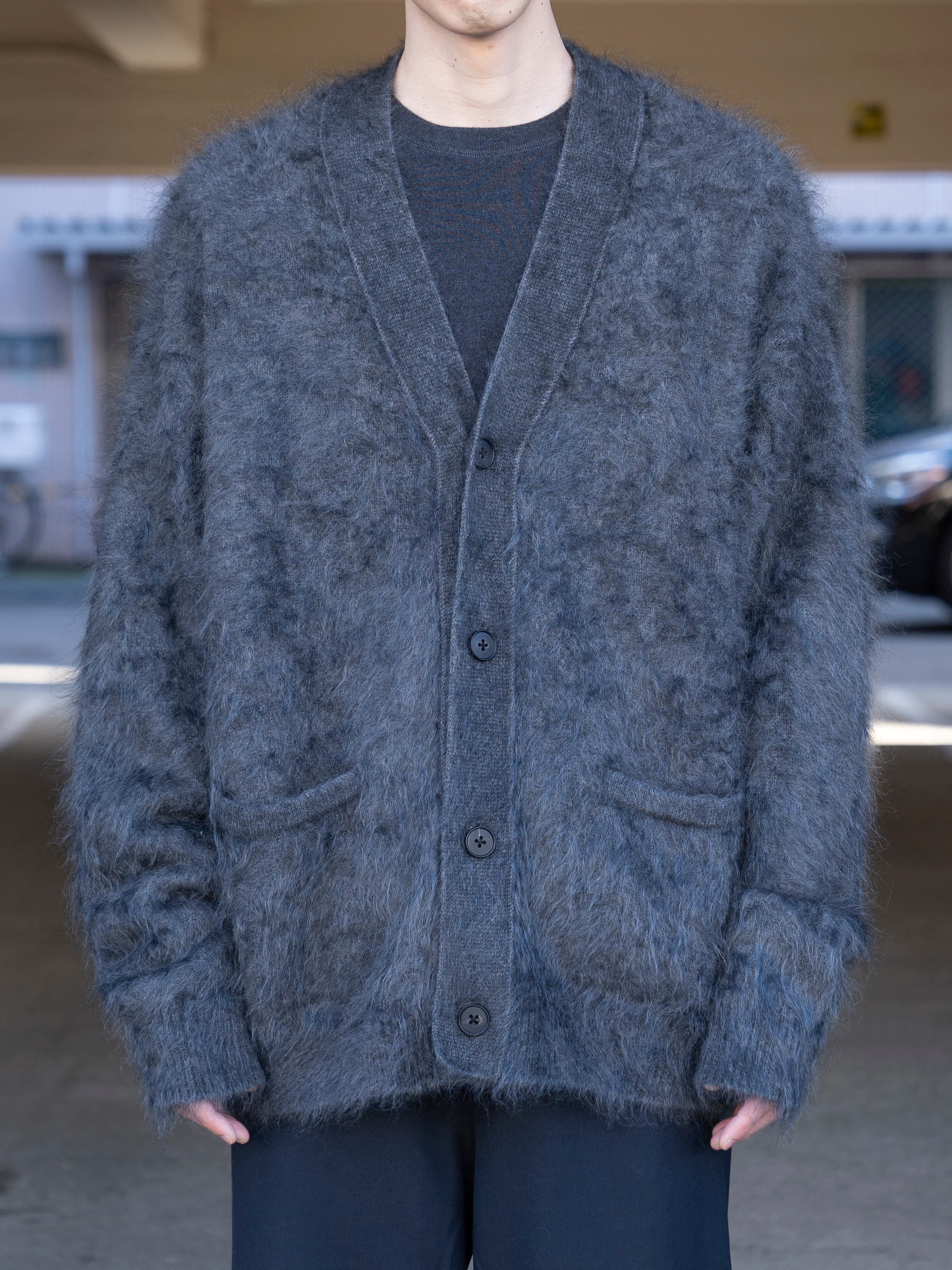 BODHI MOHAIR CASHMERE CARDIGAN GREY BD25AW-MH001 | BEST PACKING STORE