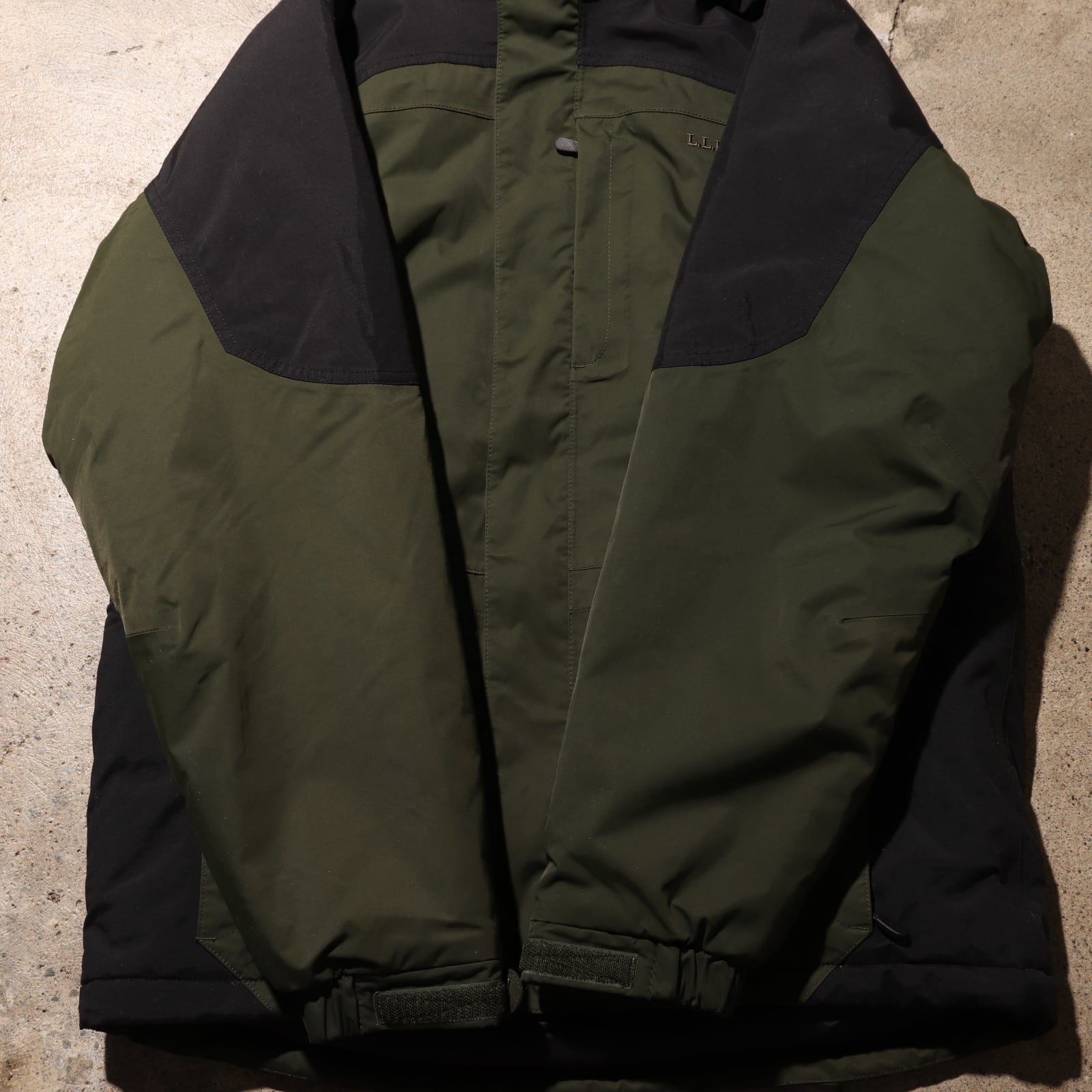 美品 L オリーブグリーン L.L.Bean プリマロフト ダウンジャケット 