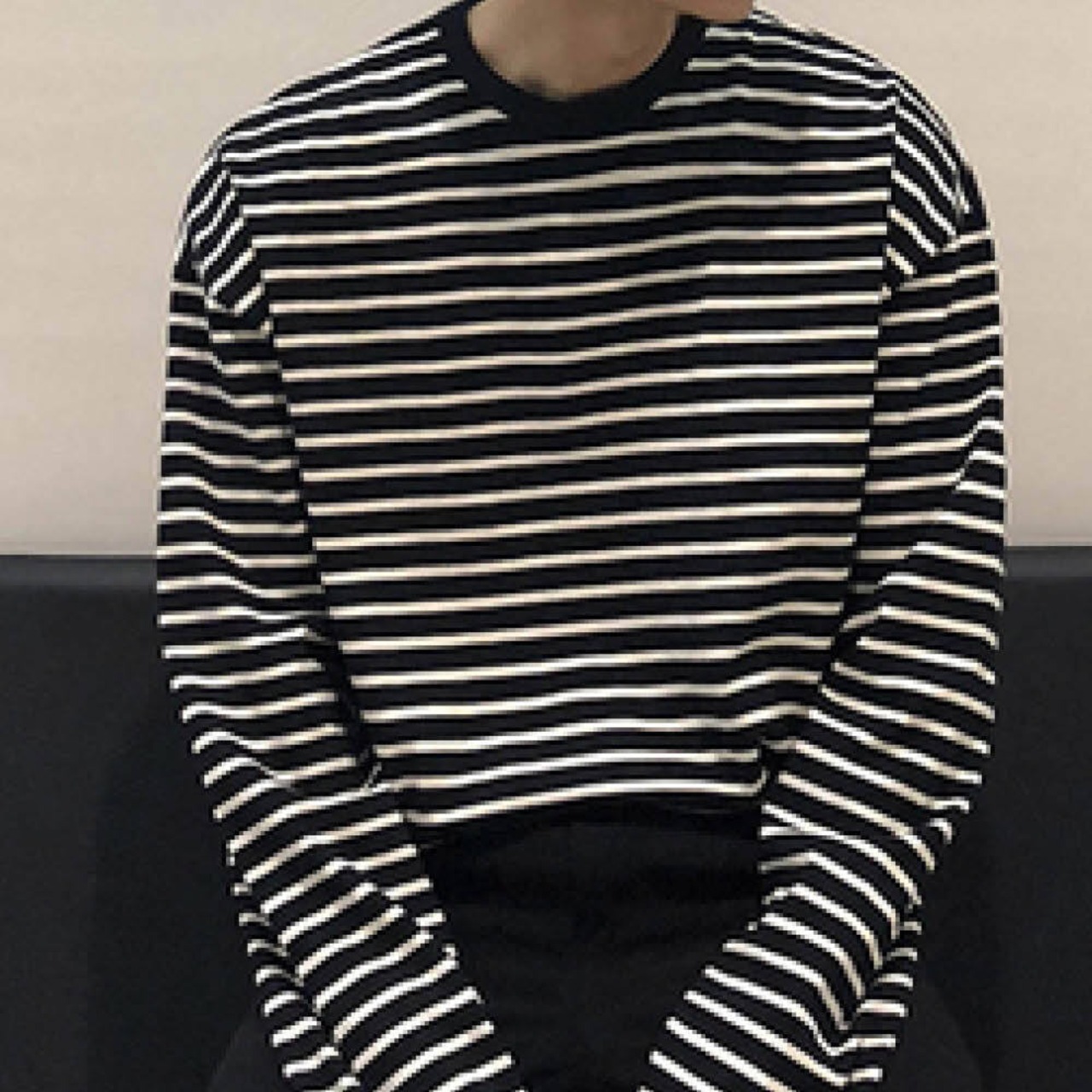 ルーズボーダーロングTシャツ　MT0080056