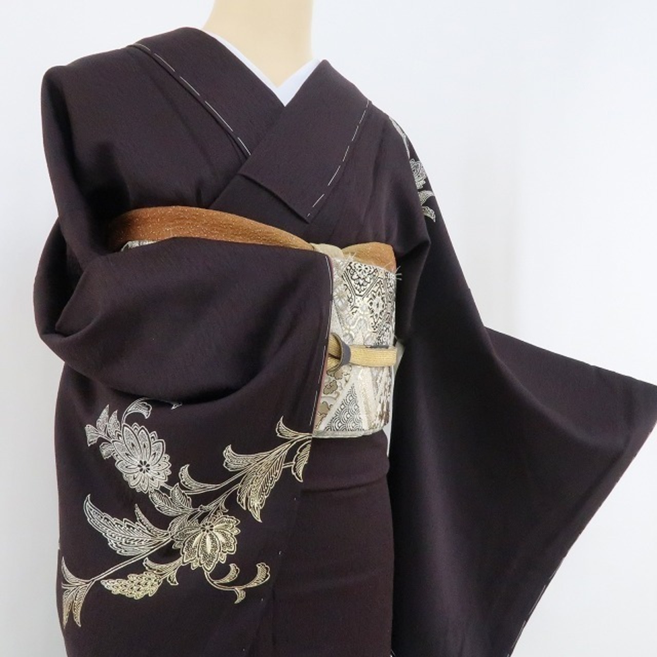 新品 金彩友禅 和田光正 落款 着物 正絹 仕付け糸付 唐花 訪問着 2689 