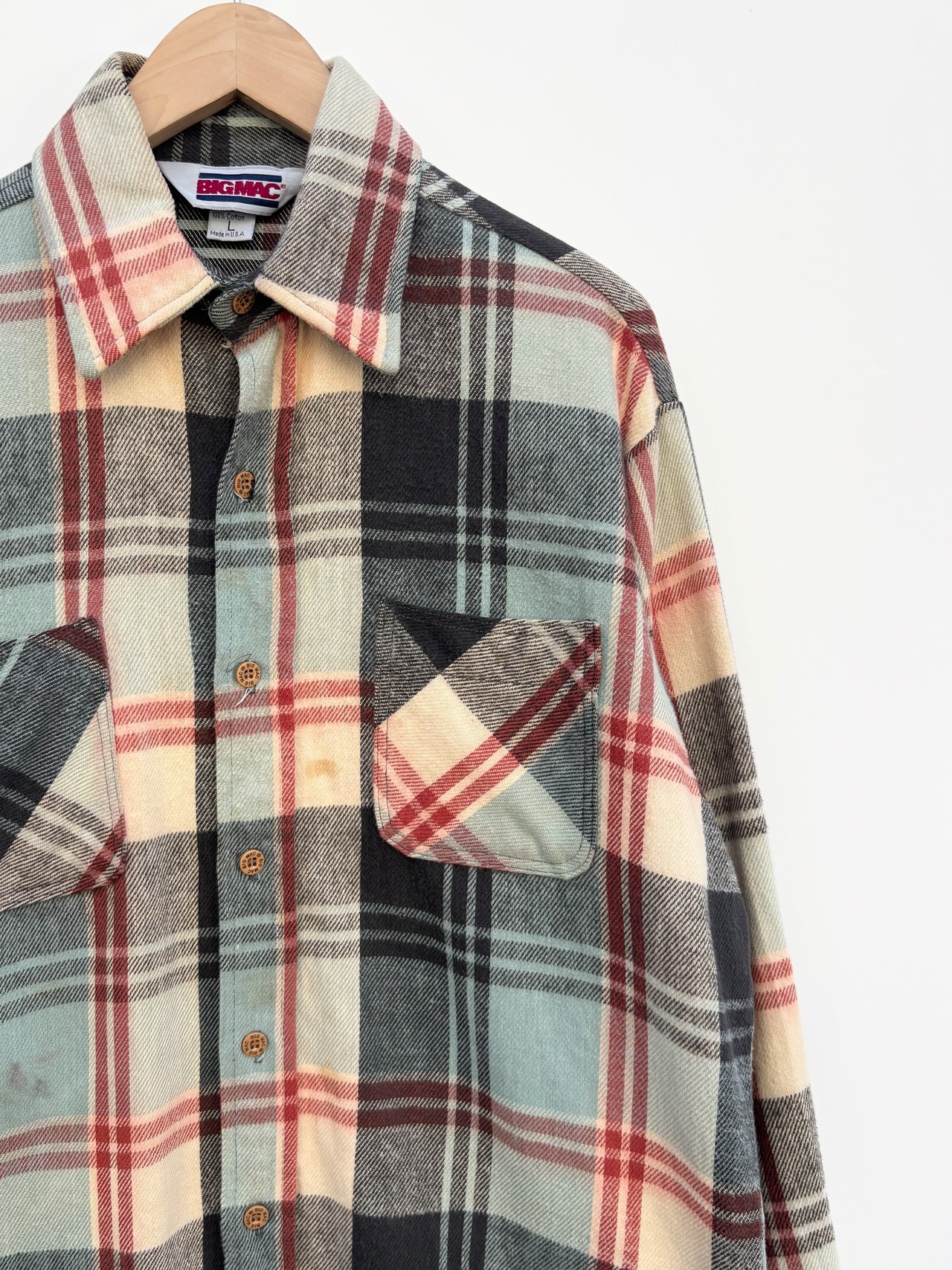 80s BIGMAC FLANNEL SHIRT MADE IN USA Size L