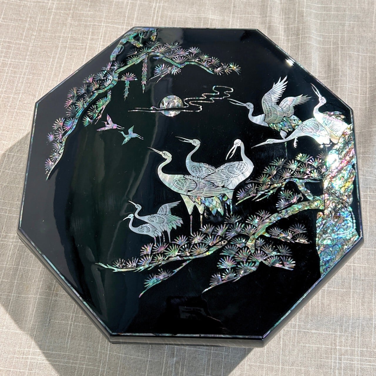 韓国伝統工芸】螺鈿（ナジョン）細工 蓋つき八角重箱 | 徳山商店