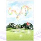 ゴルフ龍神カード ・虹龍とゴルフ「ミラクルは起こる」／龍とゴルフ大好きさんのためのカード（ch.028L)