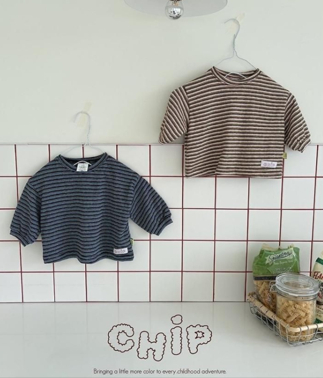 【取寄】CHIP ストライプT|秋服|韓国子供服|26/AT