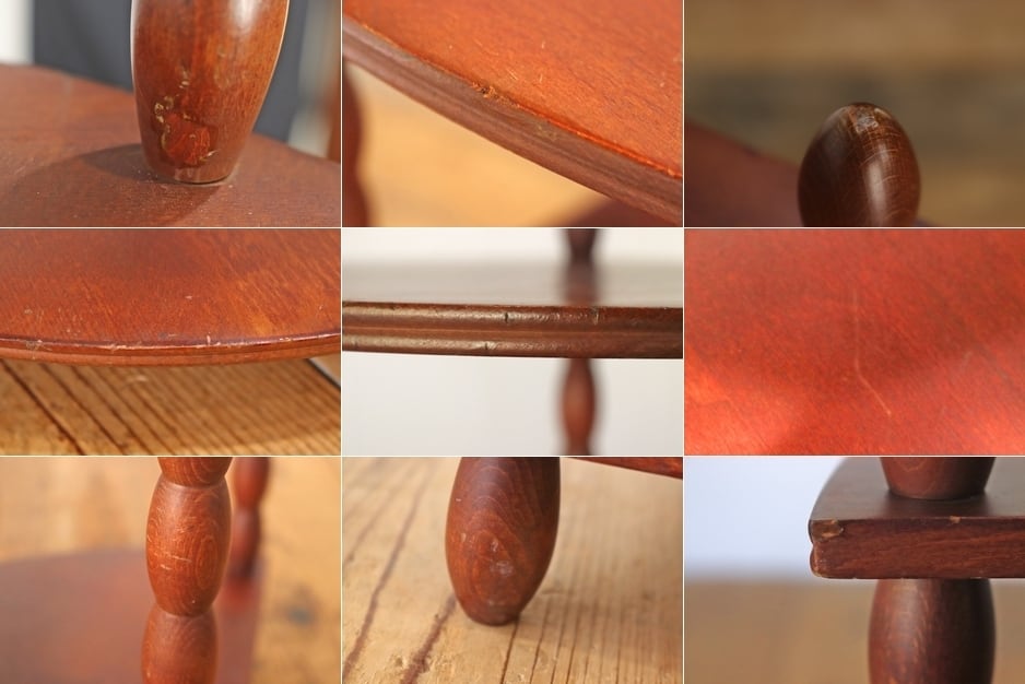 レトロ ナジコ コーナーシェルフ 4段 ラック 飾り棚 花台 電話台