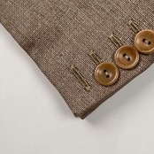 イタリア製 シルク混 MaxMara マックスマーラ テーラードジャケット i 42/ベージュ レディース