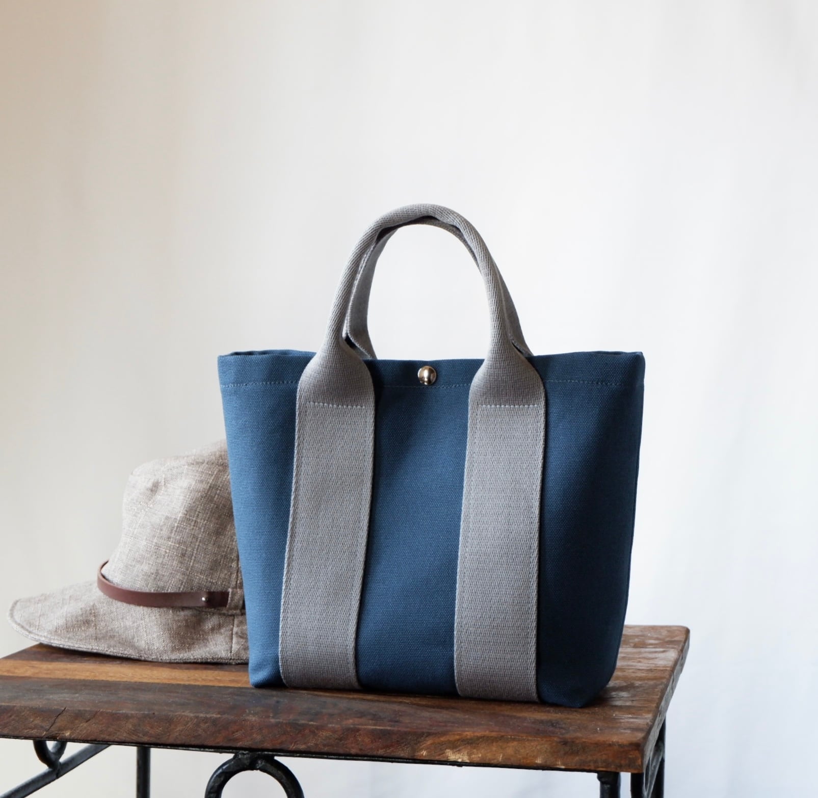 アーバントート◇S◇ネイビーブルー×グレー◇倉敷帆布 | myu.handwork