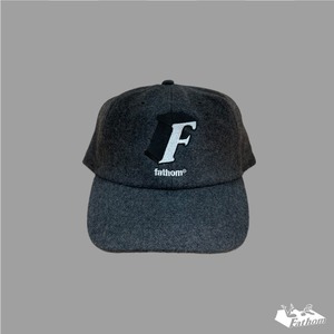 Fm "F" wool CAP CHARCOAL