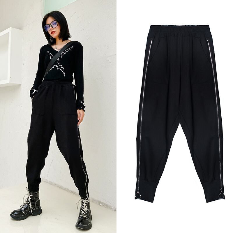 カジュアルパンツ オータムウィンター薄手ハイウェスト 秋物 冬物 ラブタオタオダレンハウス58700838098