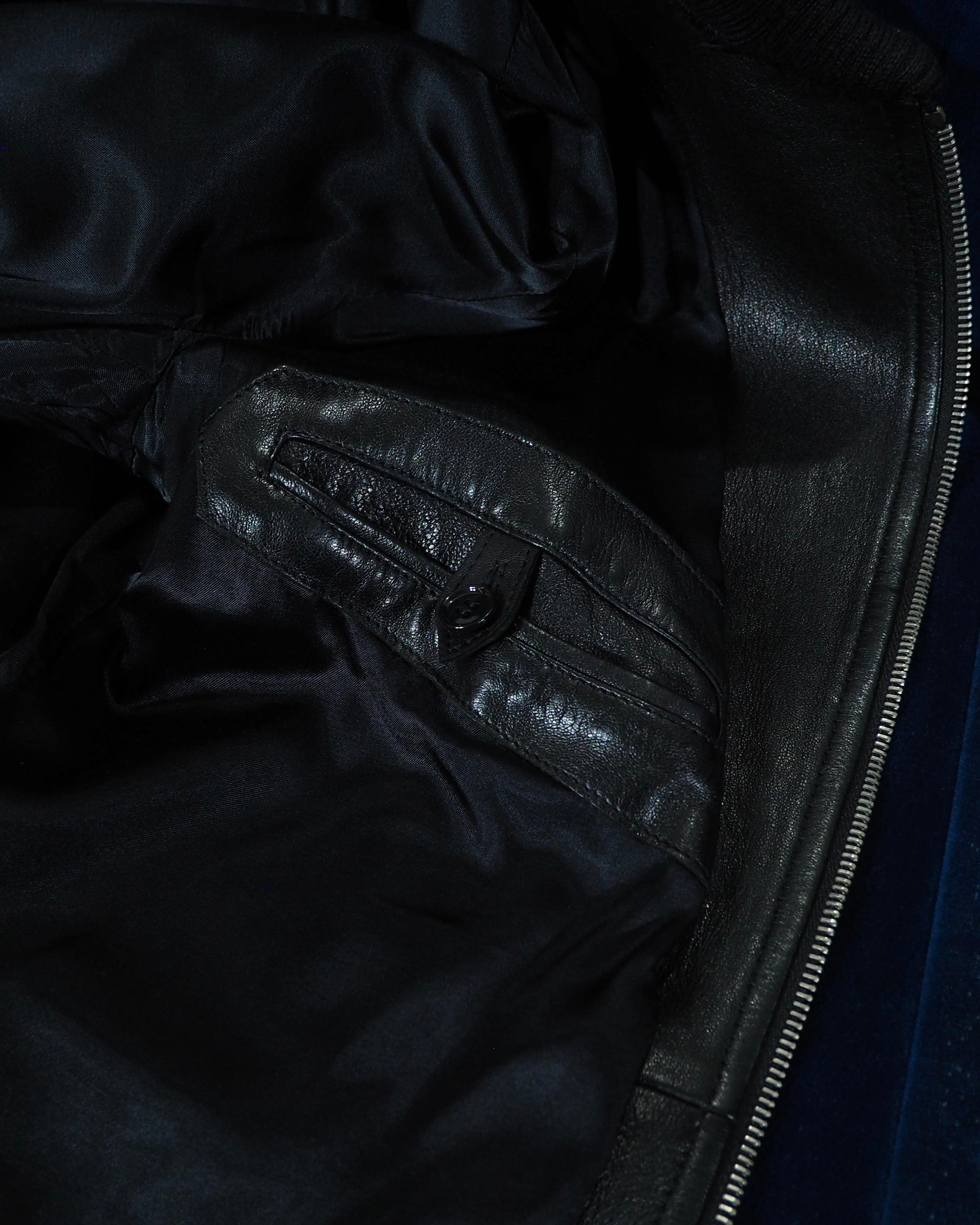 ” Made in Italy - DOLCE&GABBANA ” Special Black Lamb Leather Single Riders Jacket