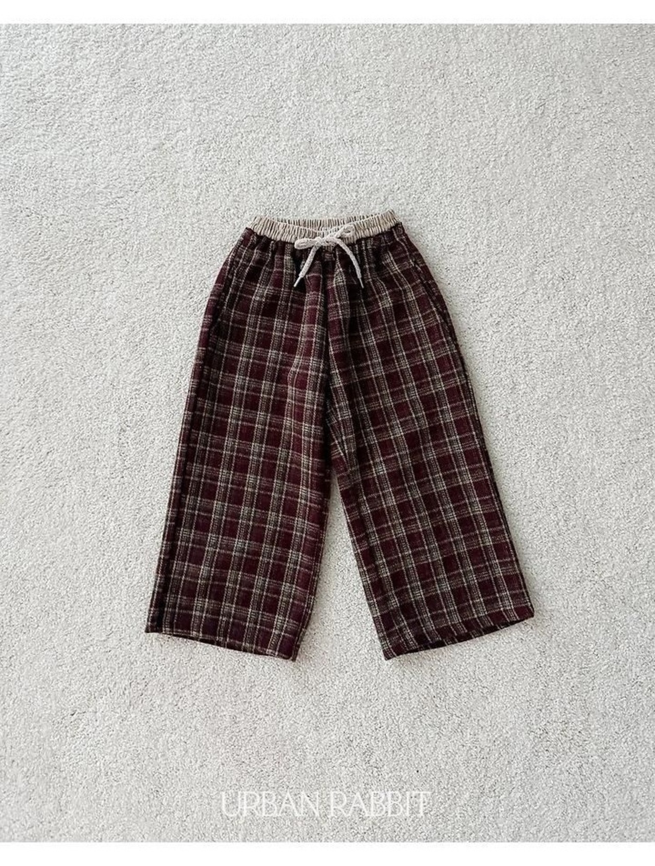 アーバンラビット / URBAN RABBIT / チェックサギングパンツ / 韓国子供服 / キッズ / 26winter〖取寄〗*XS~XL*