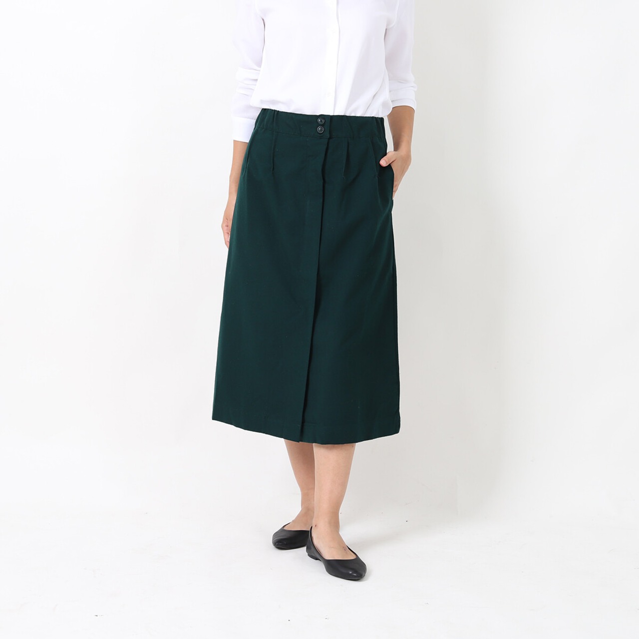 無地T/Rウエストダーツナロースカート