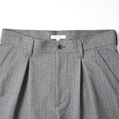 SAYATOMO / 2-Tack Herringbone Wide Slacks