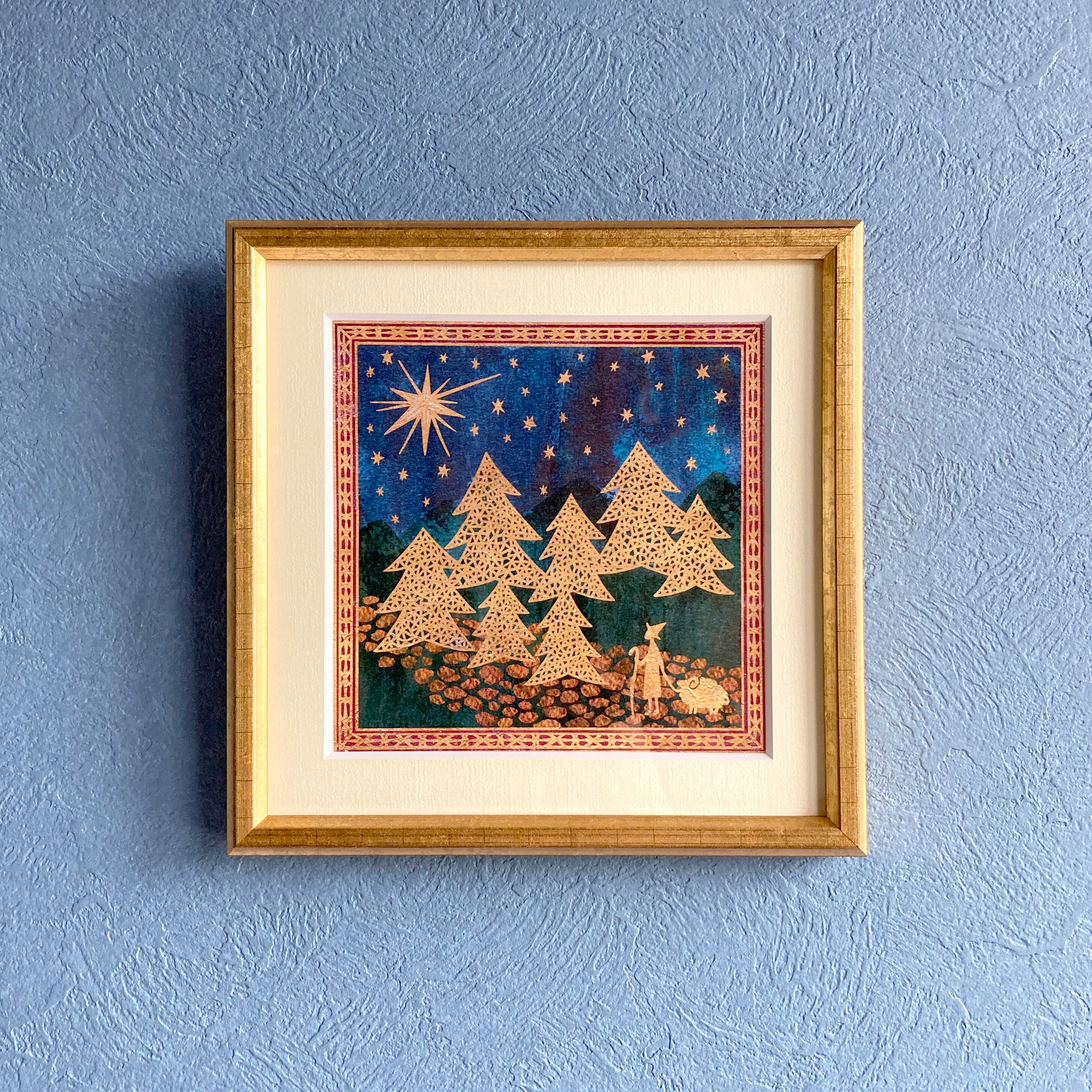 クリスマス✴︎『導きの星』額装イラスト | marinoshop
