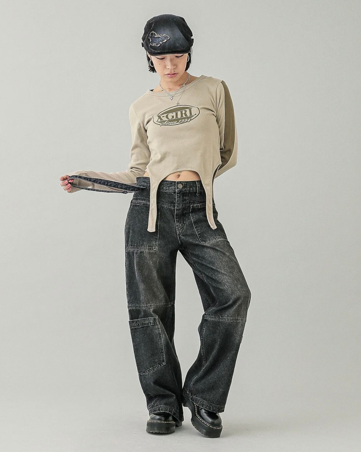 X-girl】WORK DENIM PANTS / BLACK【エックスガール】 | PARX