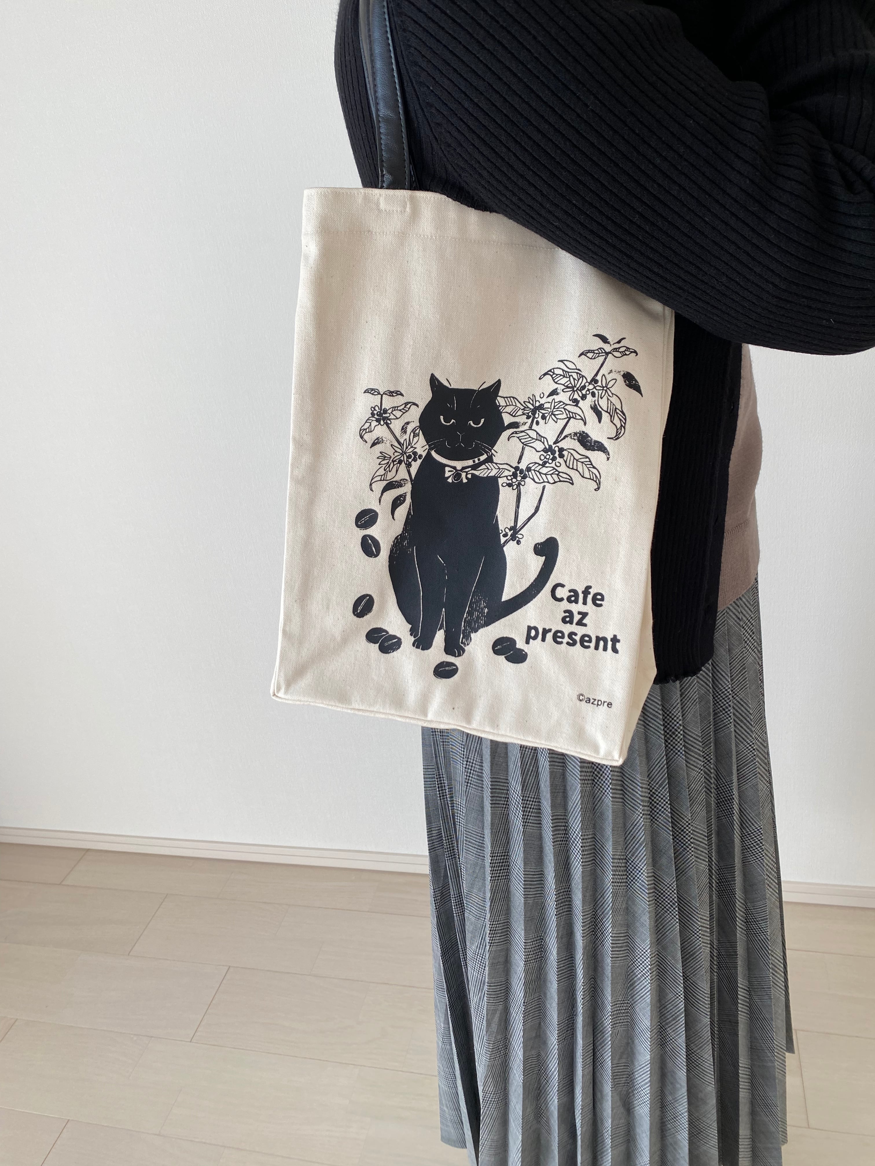 猫柄モノトーントートバッグ | azpresent
