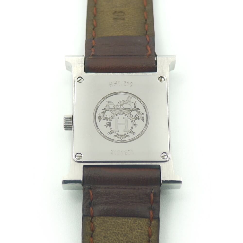 HERMES エルメス Hウォッチ 腕時計 HH1.210.260/UNO クォーツ シルバー ...