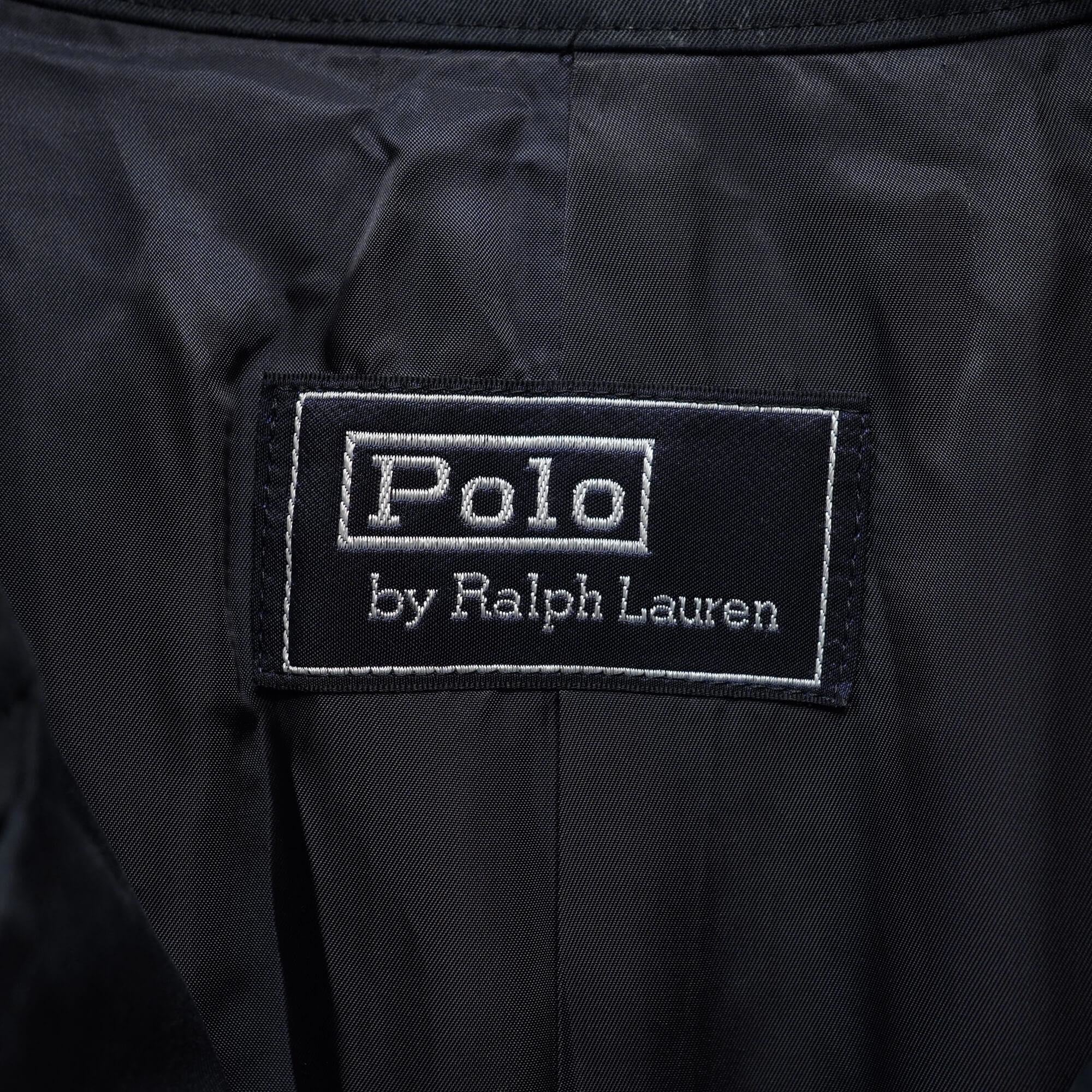 Ralph Lauren 黒 ブラック 一枚袖 ステンカラーコート C96-W84-T180 A7