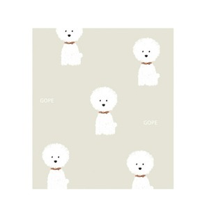 【予約】[ GOPE ] Picture Dog Bandana｜WHITE × IVORY