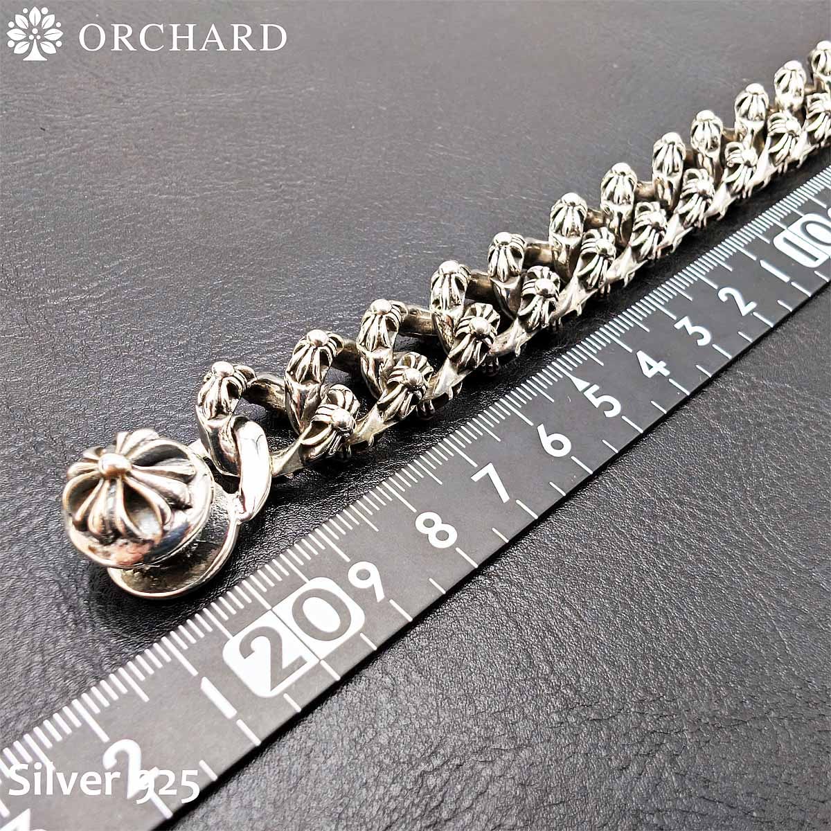 シルバー925 ナスカンチェーン 重厚感 極太 ブレスレット 20cm メンズ