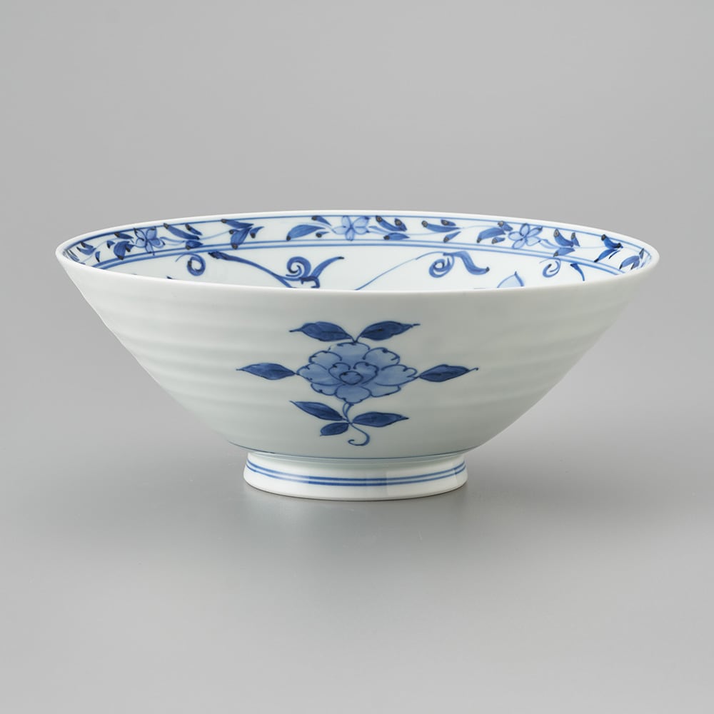 呉須手花唐草 平碗（小） | 肥前吉田焼 陶磁器の与山窯