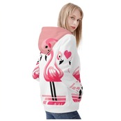Women's All Over Print Zip Up Hoodie Heart 4362