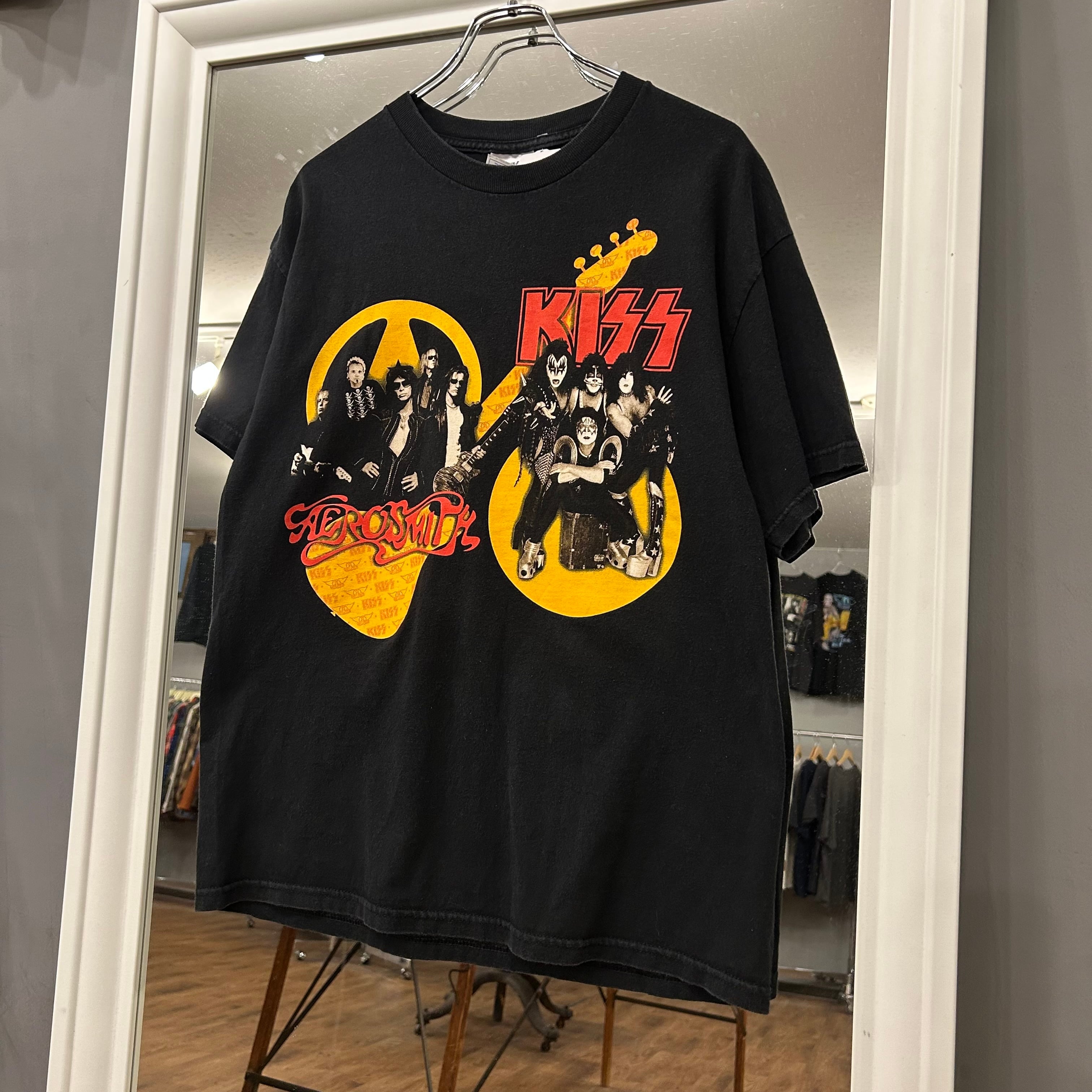 ビックネーム】00's Aerosmith×Kiss Tee “Tour 2003-2004” | spike osu