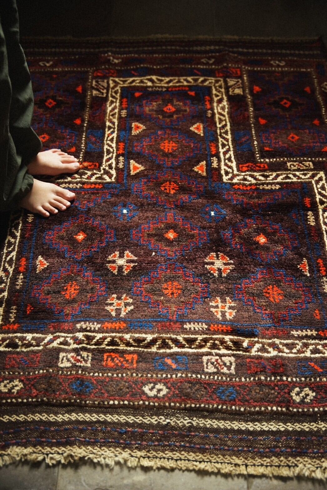 1161-Vintage Taimani prayer rug