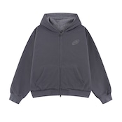 WOKE EDGE  / Double Face Glit Zip Hoodie