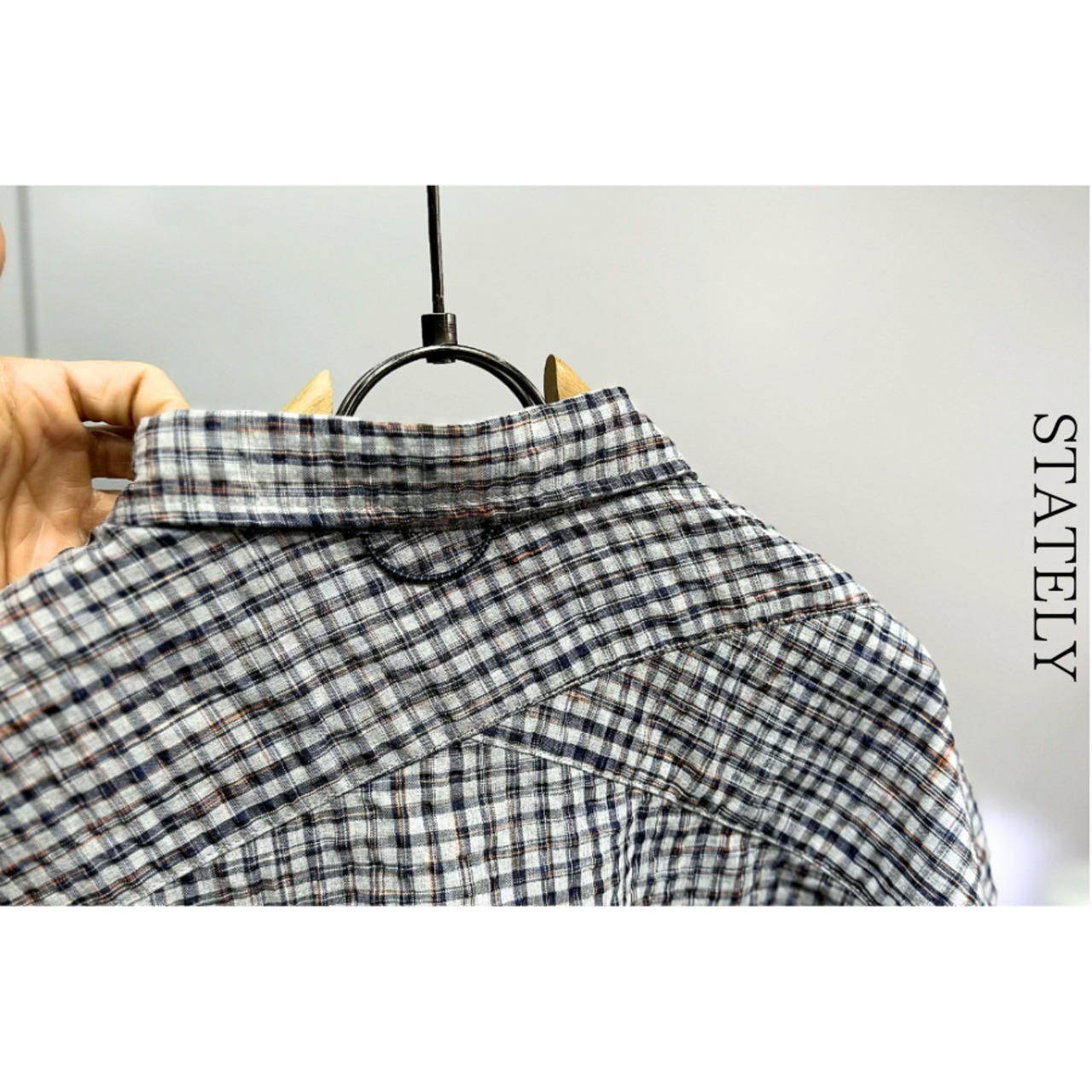 Grid Check シャツ/3color_T238・画像16