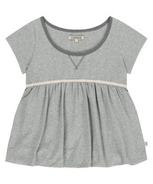 [COYSEIO] LACE BALLOON T-SHIRT MELANGE GREY 正規品 韓国ブランド 韓国通販 韓国代行 韓国ファッション コイセイオ 日本 店舗