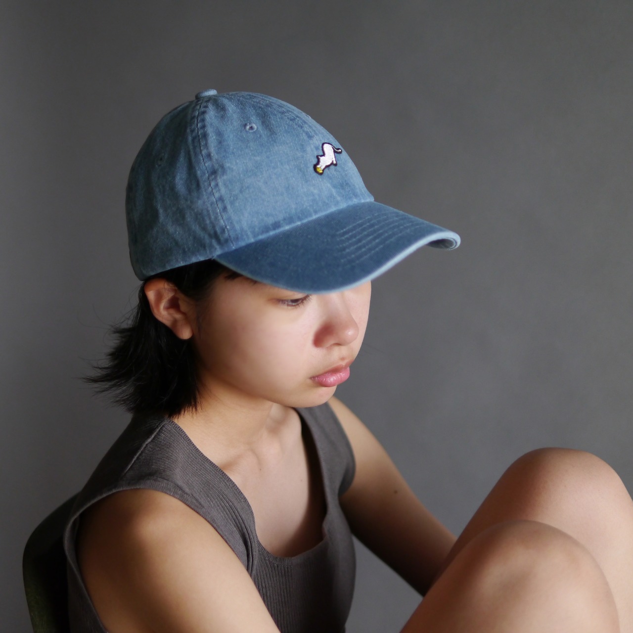 Ball白猫.デニムツイルローキャップ