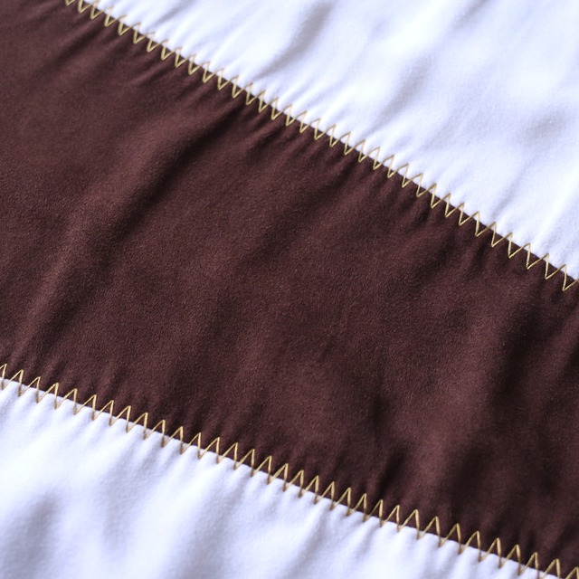 fake suede gizagiza switching design XXXL over silhouette knit sweater