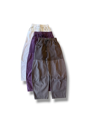 Garment-dyed panel pants