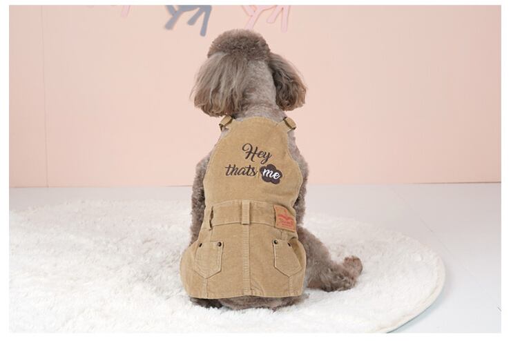コールテンオーバーオール S ~ XL 2color / 犬服 ドッグウェア 犬の服 小型犬 中型犬