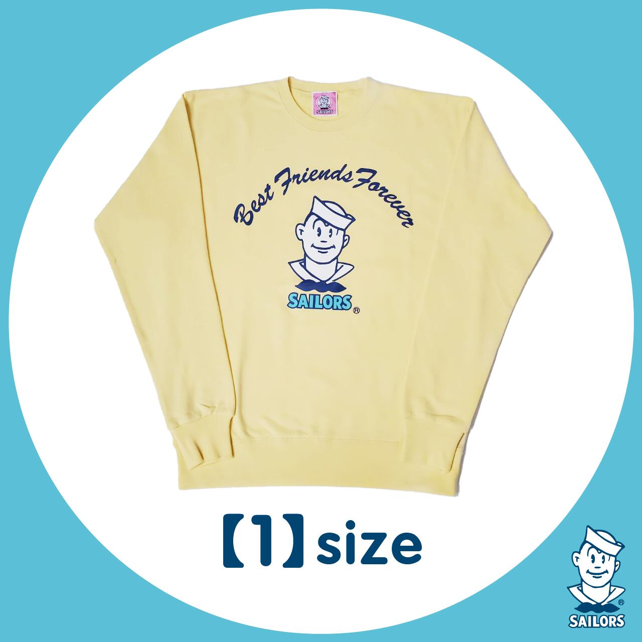 ※再入荷　SAILORSパステルトレーナー　黄色×【1】size | セーラーズsailors powered by BASE